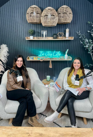 Courtney J. Burg sits with Maddie from In Joy Life podcast